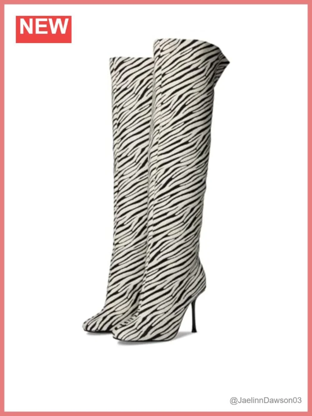 Over-the-Knee Canvas Stiletto Heel Boots Pull-On High-Top Fall